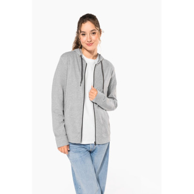 Lightweight cotton hooded sweatshirt